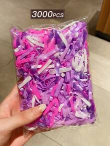 500pcs Women's Multicolor Large & Wide Disposable Hair Ties Casual,Pink Accessories Ponytail Holders Hair Elastics Hair Rubber Bands Scrunchies Hair Rope Elastic Hair Tie, Hair Bobbles Head Accessories Gym Sport Running Outfit Beauty Home Hair Accessories - Multicolor - View 8