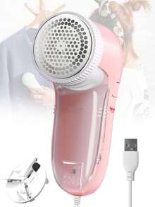 Electric Fabric Shaver Lint Remover For Clothes, Sweater, Sofa And Bed, With Replaceable Stainless Steel Blades And Cord (1pc Pink Electric Version) - Pink - View 9