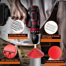 Herramienta de desgaste de PVC PVC 2 en 1 Reamer de chaflán para bordes de tubería exterior interno ideal para aplicaciones de plomería CPVC ABS PP PE suaviza las rebabas paraReamer - como en la foto - Ver 3