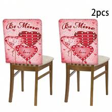 2/4/6 chiếc Vỏ bọc ghế vải lanh họa tiết trái tim, trang trí nhà cửa, thích hợp làm quà tặng ngày lễ tình nhân, trang trí, gia đình hàng ngày, phòng khách, phòng ăn, sân vườn, khách sạn, vỏ bọc ghế bằng chất liệu polyester có thể giặt được - Nhiều màu - Xem 15