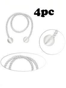 1pc/2pcs/4pcs Polyester Braided Curtain Tie Backs, Multiple Colors & Sizes Available, For Curtain Fixing And Decoration - Multicolor - View 28