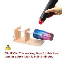 Bubble Removing Tool For Epoxy Resin And Acrylic Art, DIY Glitter Tumblers, Specially-Designed Heat Gun For MaFKing Acrylic Resin Travel Mugs Tumblers To Remove Air Bubbles (Black),Black - đen - Xem 3