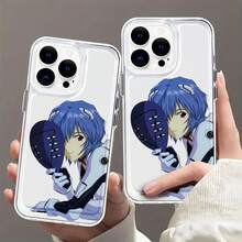 Funda para teléfono con personaje de cabello azul y máscara compatible con fundas para teléfonos ,  17,  16 Pro Max,  15 Pro Max,  13 y  12. Fabricada en material TPU, que proporciona protección contra golpes y caídas. Es un gran regalo para familiares, amigos, amantes del anime, cumpleaños y cualquier ocasión especial. Tarta de Fresa, cubiertas, funda de teléfono, fundas de teléfono, funda de , funda de  17 Pro, funda de  16, navidad, funda de  17 Pro Max, funda de  17, fundas de , funda de  15,  17 Pro Max, fundas para , funda de  16 Plus, regalos de navidad, funda de  13, funda de teléfono de navidad, funda de  16 Pro, funda de teléfono  15, funda de teléfono  13, funda de  30, rosa, funda de teléfono rosa, regalos, malvado, regalos para mujeres, funda de teléfono linda, regalos para hombres, teléfono negro Estuche, regalos para hombres - transparente - Ver 3
