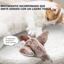 EstiloInteractivo Flapping Pajarito Juguetes Para Gatos, Gato PáJaro Juguete, Peluche ExtraíBle De SimulacióN De PáJaro, Con Carga USB, Adecuado Para Que Los Gatitos Muerdan, Mastiquen Y PateenVersióN Mejorada - Rojo - Ver 6