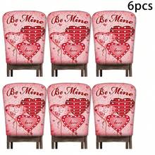 2/4/6 chiếc Vỏ bọc ghế vải lanh họa tiết trái tim, trang trí nhà cửa, thích hợp làm quà tặng ngày lễ tình nhân, trang trí, gia đình hàng ngày, phòng khách, phòng ăn, sân vườn, khách sạn, vỏ bọc ghế bằng chất liệu polyester có thể giặt được - Nhiều màu - Xem 14