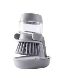 1/2pcs, Pot Brush With Soap Dispenser,Multi-Functional Kitchen Cleaning Brush With Stand, Dishwashing Brush, Kitchen Scrub Brush, Pans And Pots Brush, Kitchen Sink Countertop Scrub Brush, Cleaning Supplies, Cleaning Tool - Multicolor - View 10