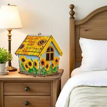 DIY Sunflower Wooden Diamond Painting Puzzle 3D Cottage - Desktop Decor Ornament Craft Kit - Multicolor - View 11