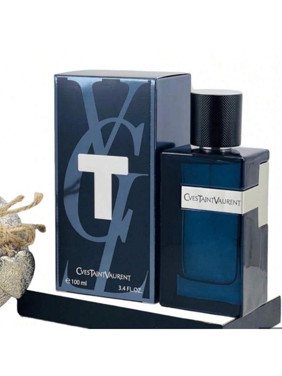 CvestaintVaurent T Eau de Parfum Homme 100ml - Diseño Azul Oscuro Elegante, Fragancia Masculina de Alto Impacto