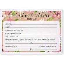 Floral Bridal Shower Games - Set of 5 Games, Wedding Game Cards Pack and Party Supplies, Including Marriage Advice, Bingo, How Well do You Know Bride, 50 Sheets Each Game, Pink, 5 x 7 Inches(default) - Multicolor - Ver 5