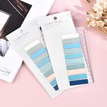 800pcs Muted Color Index Stickers, Creative Reusable PET Notes, Colorful Transparent PET Sticky Notes In Ins Style, Retro European Color Index Stickers, Labels, Classification Tabs, School & Office Supplies Stickers - Multicolor - View 6