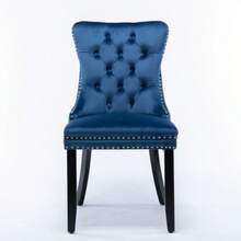 Dining Chairs - Blue + Velvet + Foam - View 3