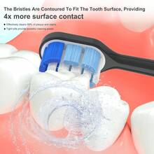XZGB Replacement Heads Compatible With Oral-B Clic Toothbrush 6 Pack Brush Head Refill Black - 黑色 - 查看 3