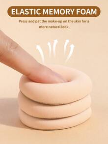 MAANGE Bộ 5/10 miếng bông trang điểm mini, dùng được cả khô và ướt, có thể tái sử dụng, thích hợp dùng tại nhà hoặc ngoài trời, dùng để đánh kem nền, dành cho phụ nữ và bé gái. - Cà phê nâu - Xem 11