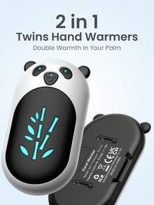 可充电暖手宝，女士加热手套，持续加热20小时，可重复使用，口袋大小，方便携带，是节日或日常使用的贴心礼物，男女皆宜，非常适合冬季户外活动，如露营和高尔夫，也是理想的圣诞礼物。 - 彩色 - 查看 8