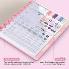 Disco Notebook + Iscool Hardcover 140 Sheets Smart Solid Colors - Pink - View 4