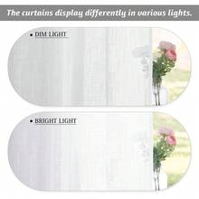 RYB HOME Linen Sheer Curtains - Linen Textured Semi Sheer Curtains For Home Office  Nursery Bedroom Window, 52 Inches Wide X 63 Inches Long Per Panel, 2 Panels, White,52inchWx63inchL(Packof2),White - White - 查看 7