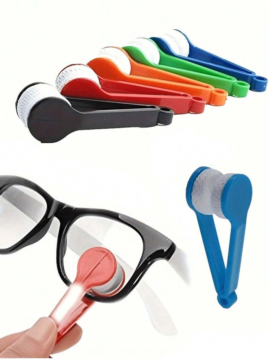 5pcs Mini Ultra-Fine Microfiber Eyeglass Cleaning Brush, Eyeglass Cleaning Tools, Mini Ultra-Fine Microfiber Eyeglass Cleaner, Cleaning Clip. Ultra-Fine Microfiber, Cleans Without Leaving Marks, Won't Damage Glasses.