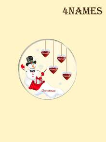 Custom Christmas Decorations With 1-8 Names, Personalized Christmas Tree Decorations, Customized Christmas Gifts, Customizable Text Christmas Ornaments, Diy Ornaments, Christmas, Garden, Acrylic, Ceramic, Wooden, Christmas Crafts, Snowman Pattern, Room Decor, Mom, Family