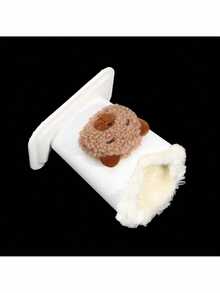 1pc Plush Lined Glasses Case Cute Animal Design, PU Leather, Ideal For Desk Or Bedside Table, Protects Glasses And Pens, Desk Accessory Playful Design Soft Texture