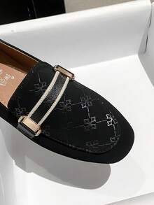 Mengshangli 女士套脚乐福鞋，百搭莫卡辛鞋 - 黑色 - 查看 7