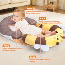 Foldable Baby Play Gym & Mat 2 In 1 Tummy Time Mat And Seated Support, Baby Play Gym, For Sensory And Motor Skills Development, From Newborns To 3Y Toddlers Birthday Gifts For Boys Girls-Little Bee - 黃色 - 查看 6