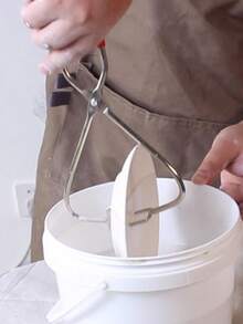 不锈钢陶瓷浸釉钳，1件装，用于陶艺和陶瓷工艺的无釉泥塑料釉夹工具 - 紅色 - 查看 10