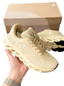 Unisex Retro Style Casual Sneakers – White With Black Stripes And Rubber Sole - Khỏa thân - Xem 13