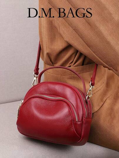 多隔层多口袋休闲手提单肩包