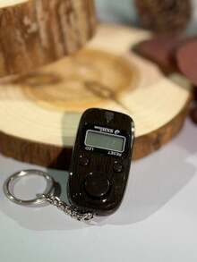 New Faux Wood Grain Texture Keychain Counter With LED Display/100-Count Alarm/Electronic Counter - Multicolor - View 10
