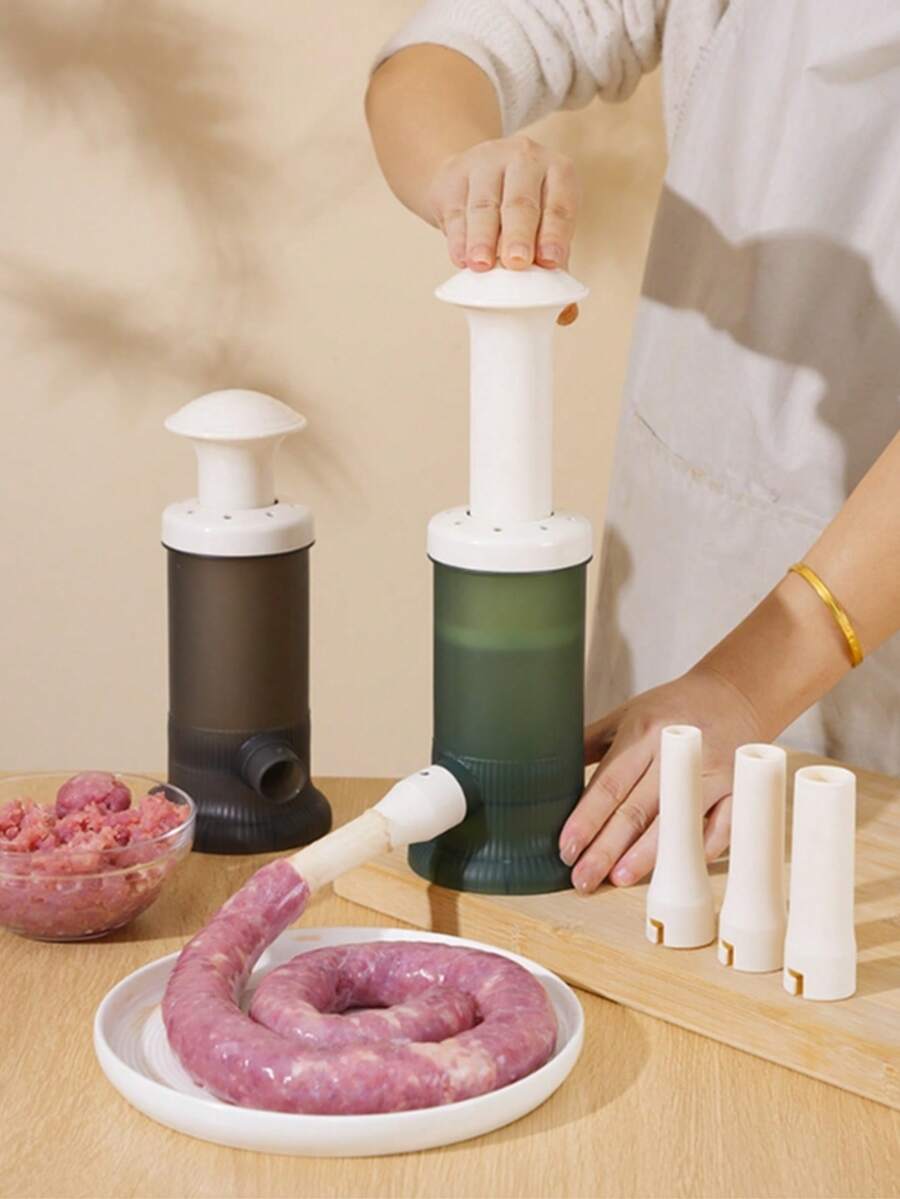 Homemade Sausage Maker With 5 Sausage Stuffing Tubes, Manual Quick Sausage Stuffer, Heavy Duty Large Capacity Kitchen Tool - Multicolor - View 1