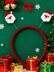1pc Women's Christmas Gingerbread Faux Leather Head Wrap, Cute Street Fashion Casual Hairband, Suitable For Christmas Party, All Seasons ,Hair Hoop Hair Accessories