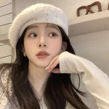Women Beret Hats - Blue - View 2