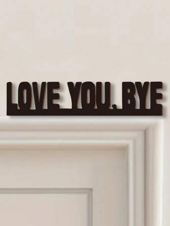 1 件经典木制“爱你再见”标志 - 几何墙壁装饰 - 适合客厅的室内墙壁装饰 - 适合情人节、万圣节、复活节和感恩节家居装饰和礼物创意