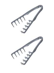 Fluffy Wide-Tooth Comb, Creates Voluminous Texture And Lift Effect, Suitable For Both Men And Women, Made Of ABS Plastic Material With Textured Handle Design, Suitable For All Hair Types Including Thick, Curly, Wavy And Natural Hair, Ideal For Home And Travel Use, Easy Brushing And Styling, An Essential Hair Care Tool, Lightweight And Portable. - Multicolor - View 17