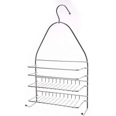 Large Stainless Steel Shower Organiser Rust Resistant Bathroom Caddy With Swivel Hook Trays And Hanging Hooks Grey Ideal Shower Shelf Soap Holder And Skincare Organiser