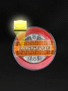 12V/24V Car LED Light Bar Clip-On Auxiliary Light 4-Inch Round Sequential Turn Signal Light Suitable For Trucks