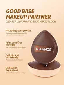 MAANGE Bộ 5/10 miếng bông trang điểm mini, dùng được cả khô và ướt, có thể tái sử dụng, thích hợp dùng tại nhà hoặc ngoài trời, dùng để đánh kem nền, dành cho phụ nữ và bé gái. - Cà phê nâu - Xem 10