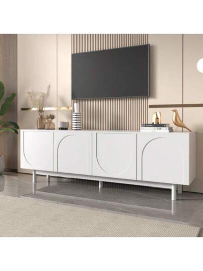 Moderne Wit TV St 175 38 56 Cm, Adjustable Insert, Lightweight Luxurious Flat Screen view 2