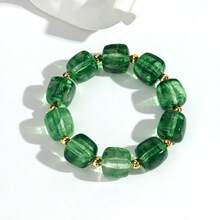 1件套彩色透明亚克力几何串珠弹力手链，时尚CCB圆形串珠可叠戴手链，适合女性日常佩戴及派对首饰礼品 - 串珠手鍊 - 查看 28