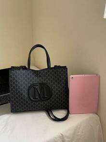 Ba lô/túi đeo vai nữ bằng da PU màu trơn, chống thấm nước, dung tích lớn, phong cách công sở thường ngày, phù hợp cho nữ sinh, phụ nữ, sinh viên đại học, cô dâu mới cưới và nhân viên văn phòng. Tuyệt vời cho công việc, kinh doanh, đi làm, đi học và nhiều dịp khác. - màu đen - Xem 5