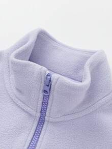 Balabala Tween Girl Spring Jacket For Boys Girls, Lightweight Anti-Static Family-Match Outerwear, Soft Casual Daily Coat - Purple - View 6