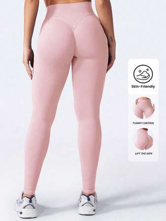 Yefecy 女式高腰无缝健身紧身裤提臀健身瑜伽裤提臀收腹塑形褶皱紧身裤