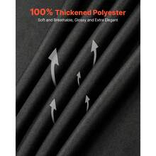 Black Round Tablecloths 6 Pack, 120 Inches In Diameter, Stain- & Wrinkle- Resistant, Machine Washable Table Clothes, Polyester Fabric Table Covers For Wedding, Party, Banquet, Formal Events - 120-inch black (6 pieces) - 查看 4