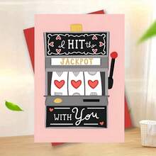 1张精美情人节/周年纪念贺卡。送给丈夫的贺卡。含信封。优质纸张。祝您青春永驻，身体健康。饰有心形图案。妻子送给丈夫的完美情人节贺卡（4.7英寸 x 6.7英寸） - 彩色 - 查看 3