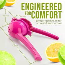 Zulay Kitchen - Exprimidor de limon de metal 2 en 1 Exprimidor de limon resistente de extraccion maxima Exprimidor de limon manual facil de limpiar Exprimidor de limon facil de usar Exprimidor - Fruta del dragónFruta del dragón - Ver 5