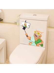 1 buc desene animate plajă skateboard pisoi autocolant decorativ din PVC autocolant detașabil autoadeziv ușor de rupt autocolant decor acasă pentru a-ți însenina viața decor de vacanță autocolante cadou de ziua de naștere de absolvire - Multicolor - Vizualizare 5