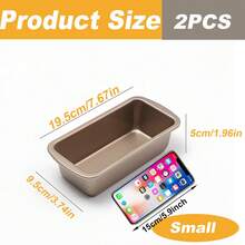 1/2pcs Large/Medium/Small Pound Cake Mold, Non-Stick Loaf Pan, Rectangular Bread Mold, Baking Tool For Home Use
