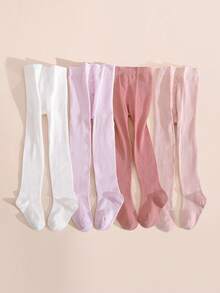 6 Pasang Legging Warna Polos untuk Anak Perempuan, Celana Ketat Serbaguna Cocok untuk Anak Usia 0-12 Tahun untuk Pemakaian Sehari-hari - MultiWarna - View 6