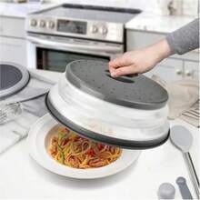 2 In 1 Silicone Microwave Splash Guard,Space-Saving Design, Easy To Clean And Store, Heat Resistant Food Cover, Collapsible Splash Guard, Food Dust And Mosquito Cover, Can Be Used As A Filter Bowl For Washing Fruits And Vegetables, Ventilated Bowl Cover, Heat-Resistant, Food Strainer Kitchen Gadgets Vegetable Strainer Fruits And Vegetables Cleaning - Nhiều màu - Xem 5