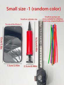 1pc/3pcs Set Balloon Air Pump, Inflator, Blower,Christmas Decoration Accessories, Hand Push Pump, Christmas Ornaments,Suitable For Birthday Party, Celebration, Wedding, Balloons (Random Color)Push Type Colorful Air Pump Mother's Day Graduation